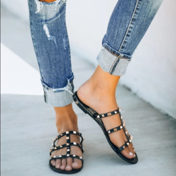 Gold Studded Sandal - Picture 2 of 3